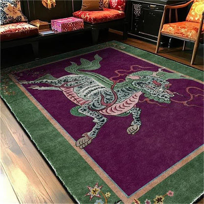 Oriental Retro Kirin Washable Soft Area Rug - image 2