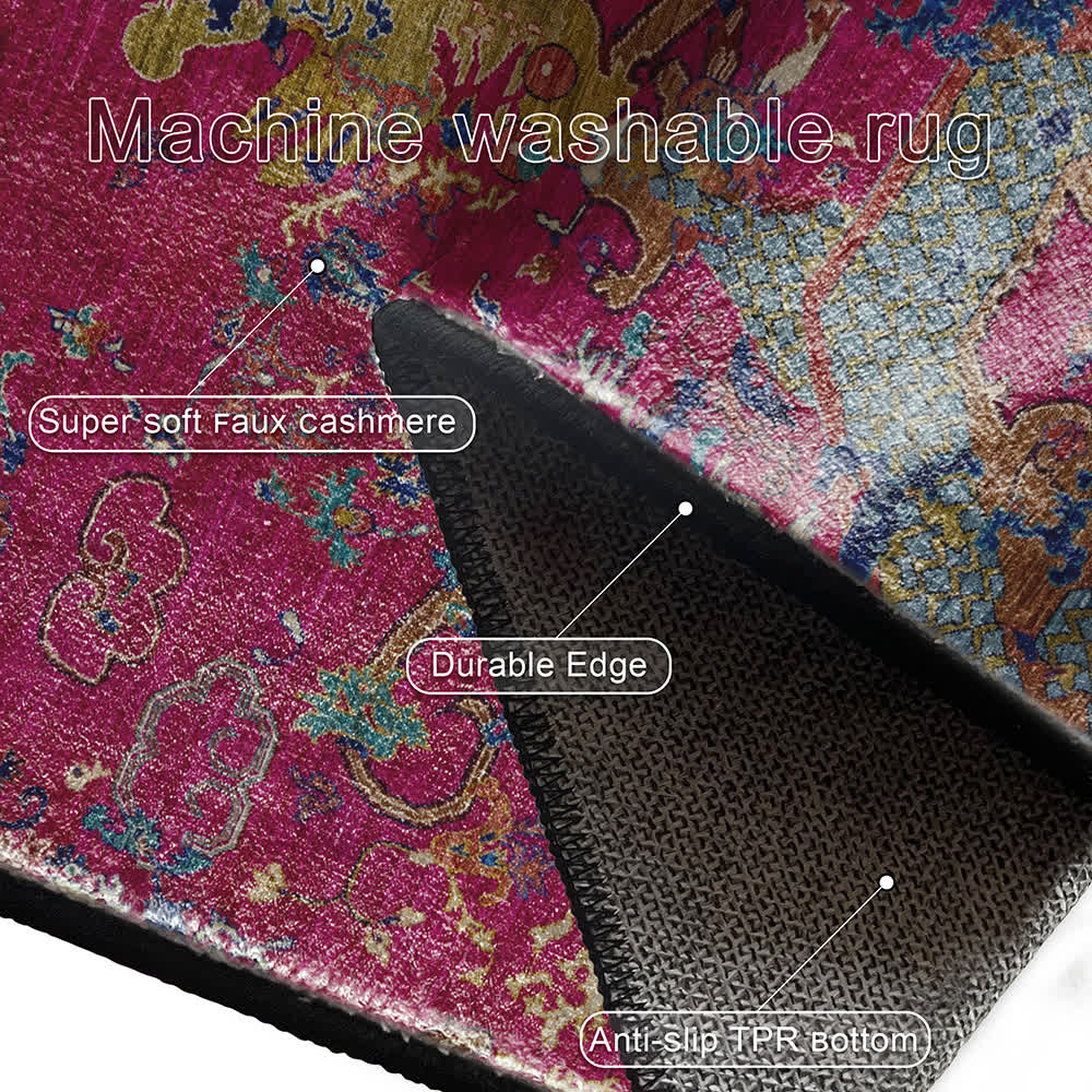 Oriental Dragon Washable Soft Area Rug - image 6