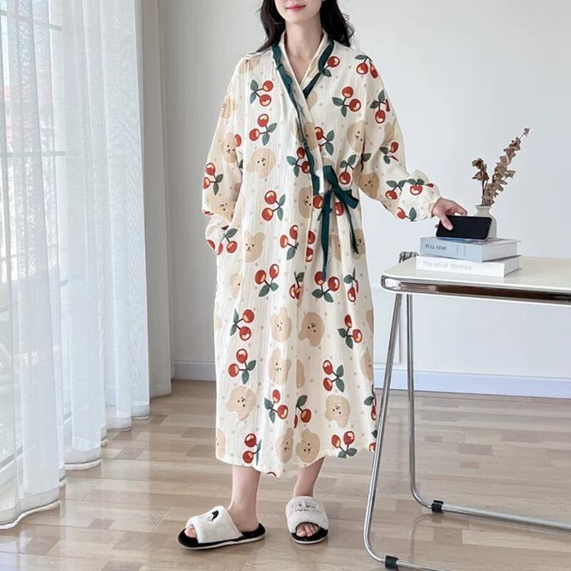 Plus Size Bear Chrry Jacquard Nightdress - image 1