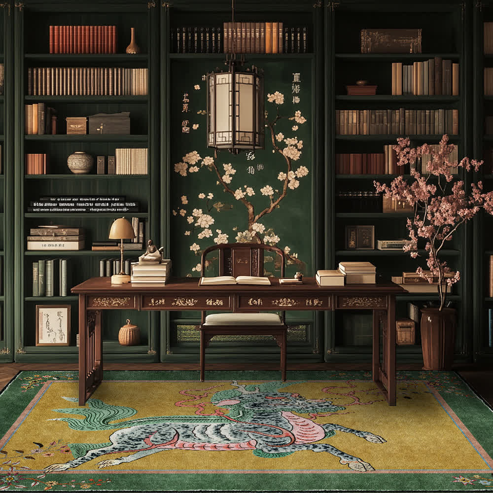 Oriental Retro Kirin Washable Soft Area Rug - image 10