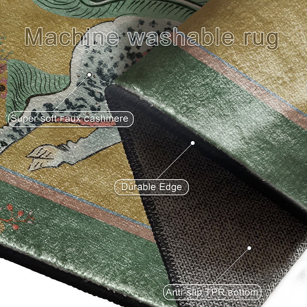 Oriental Retro Kirin Washable Soft Area Rug - image 16