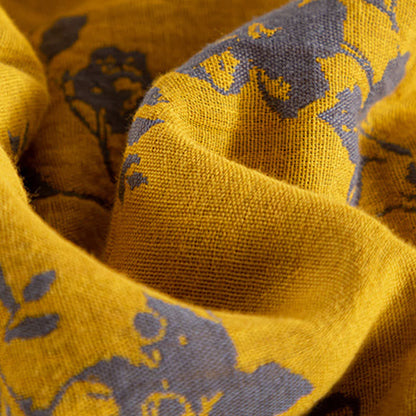 Yellow Floral Double-layer Cotton Summer Quilt - image 10