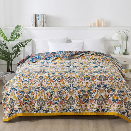 Bohemian Style Cotton Gauze Reversible Quilt - Queen - image 0