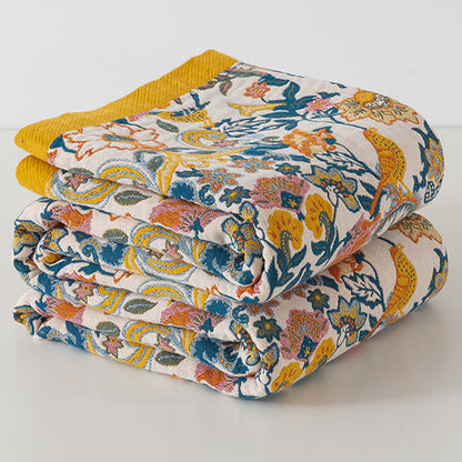 Bohemian Style Cotton Gauze Reversible Quilt - image 4