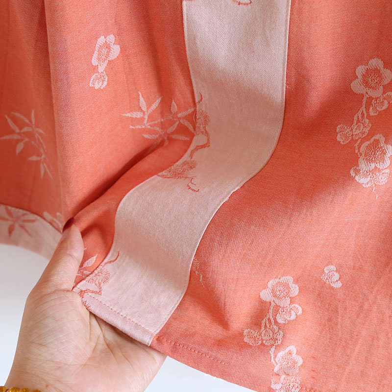 Vintage Cotton Yarn-dyed Jacquard Long Sleeve Loungewear - image 5