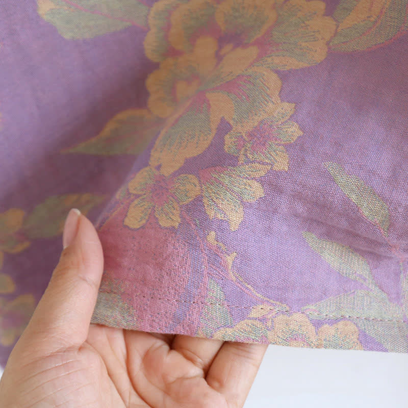 Cotton Yarn-dyed Retro Short-sleeve Loungewear Set - image 8