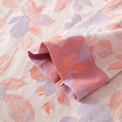 Vintage Yarn-dyed Cotton Round Neck Nightdress - image 13