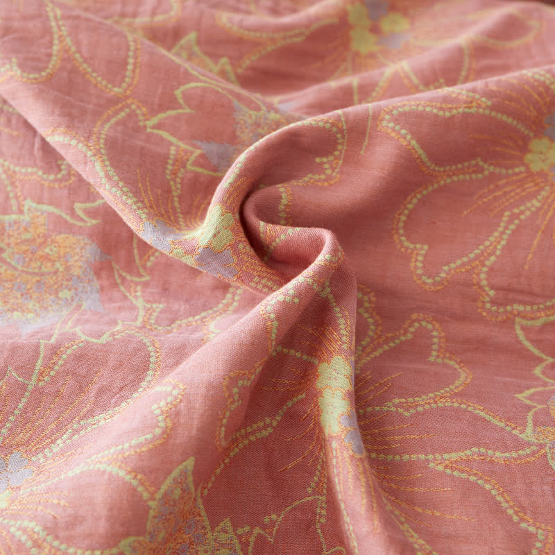 Fresh Floral Cotton Gauze Reversible Sheet Coverlet - image 5