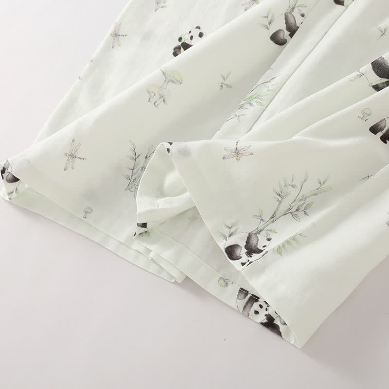 Bamboo Fiber Rural Panda Pajama Set - image 9