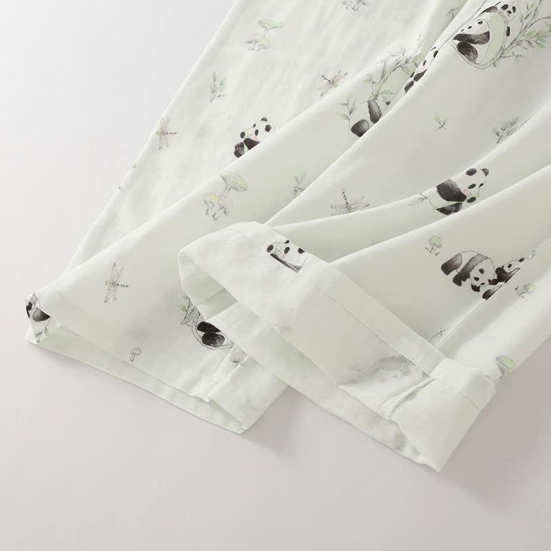 Bamboo Fiber Rural Panda Pajama Set - image 10