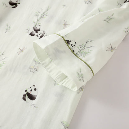 Bamboo Fiber Rural Panda Pajama Set - image 6