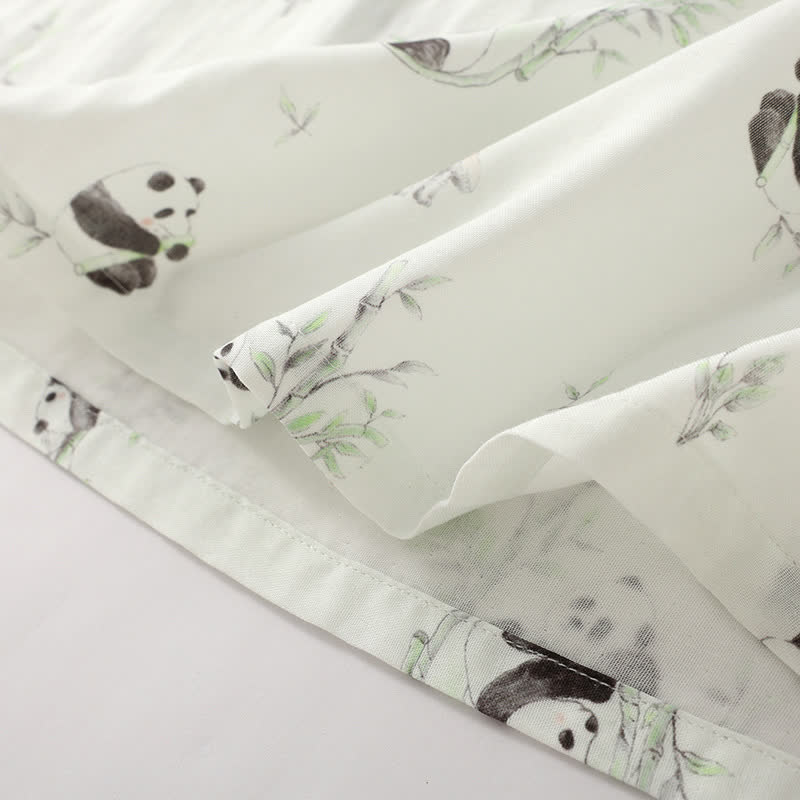 Bamboo Fiber Rural Panda Pajama Set - image 4