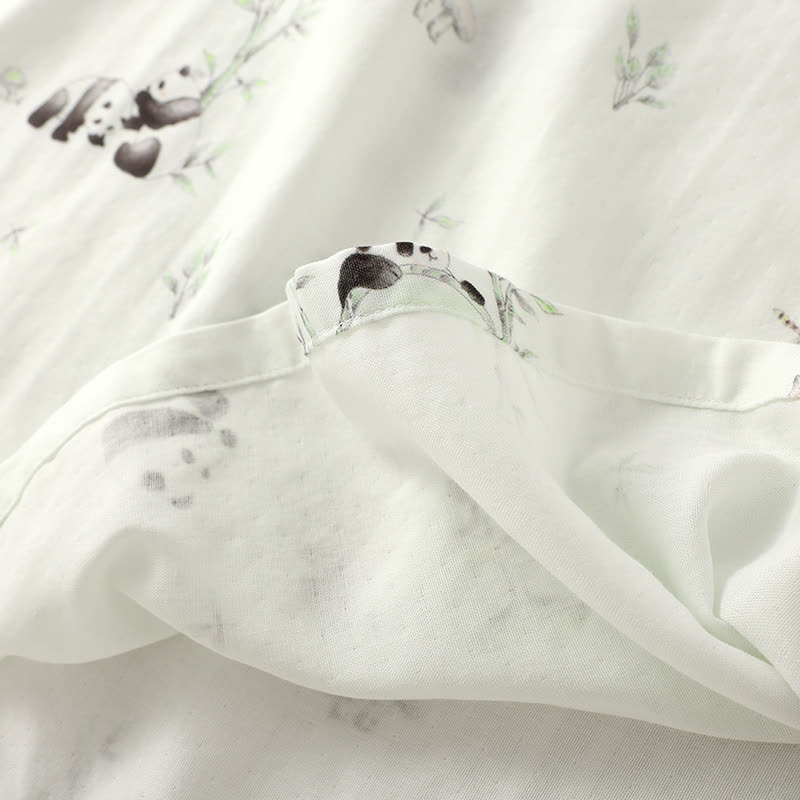 Bamboo Fiber Rural Panda Pajama Set - image 5