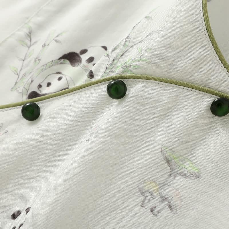 Bamboo Fiber Rural Panda Pajama Set - image 3