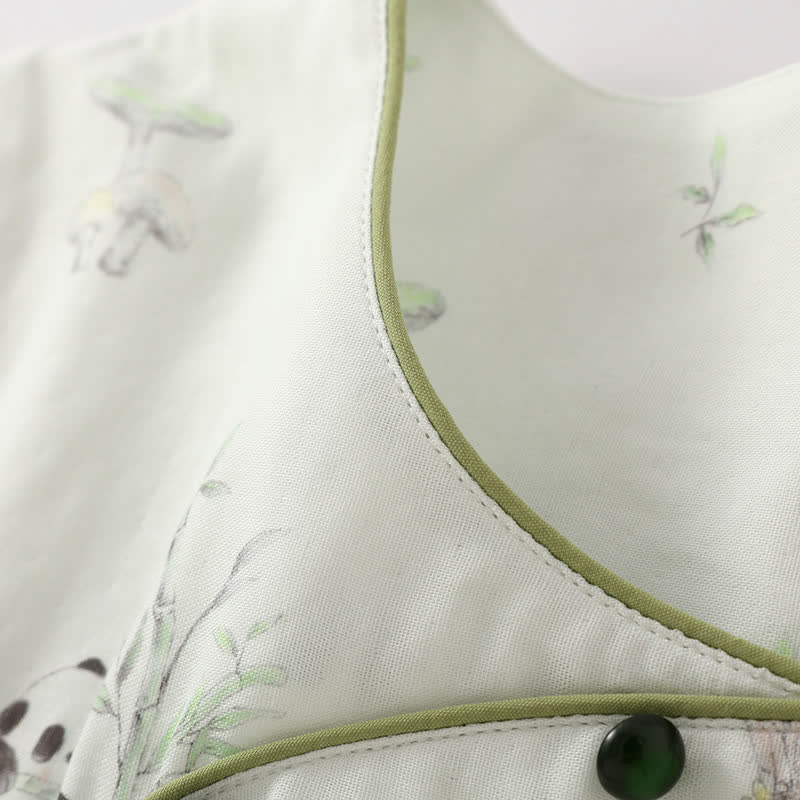 Bamboo Fiber Rural Panda Pajama Set - image 2