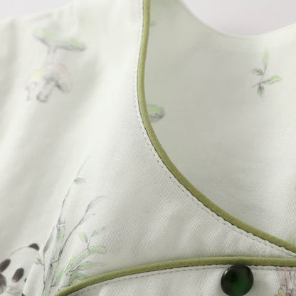 Bamboo Fiber Rural Panda Pajama Set - image 2