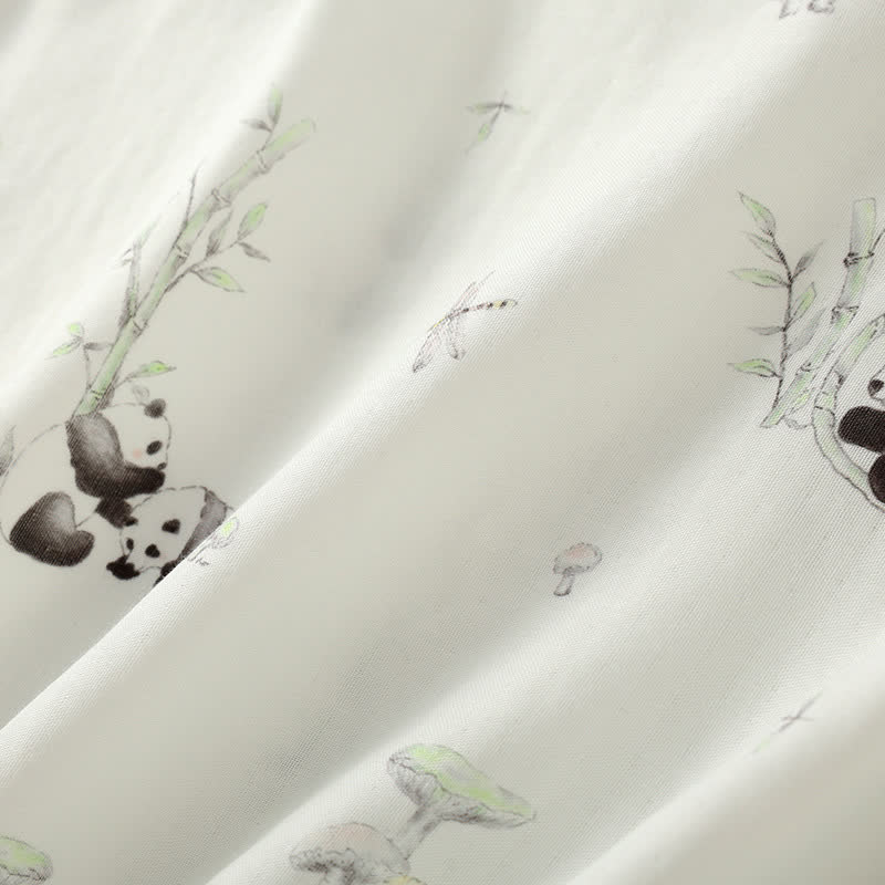 Bamboo Fiber Rural Panda Pajama Set - image 7