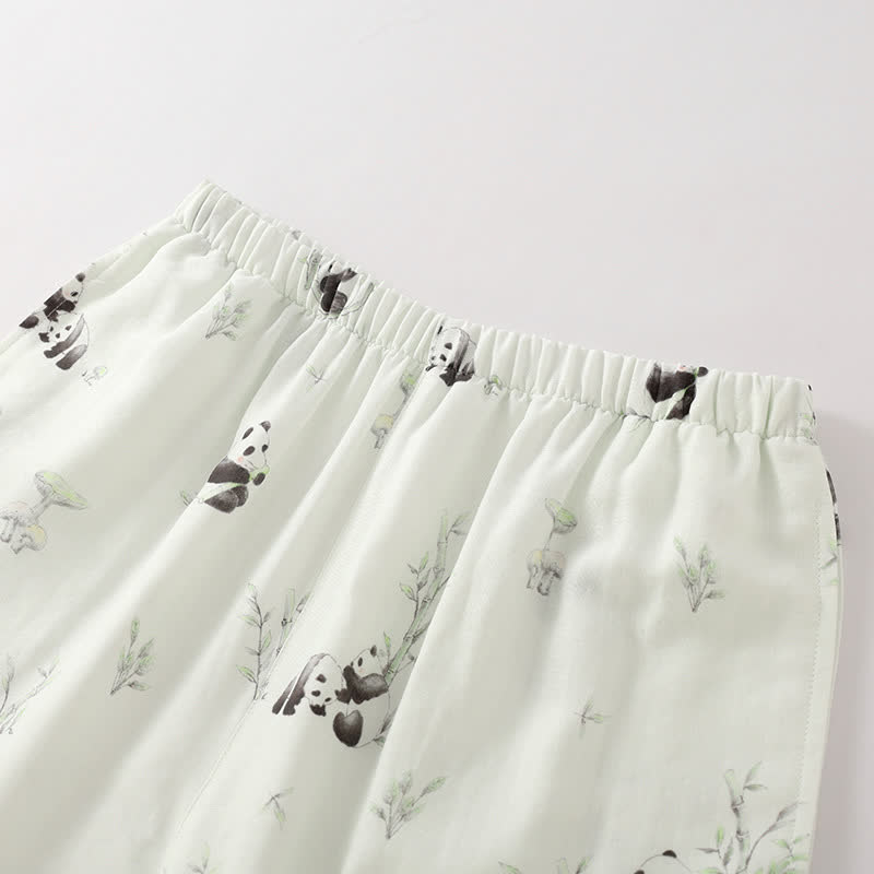Bamboo Fiber Rural Panda Pajama Set - image 8
