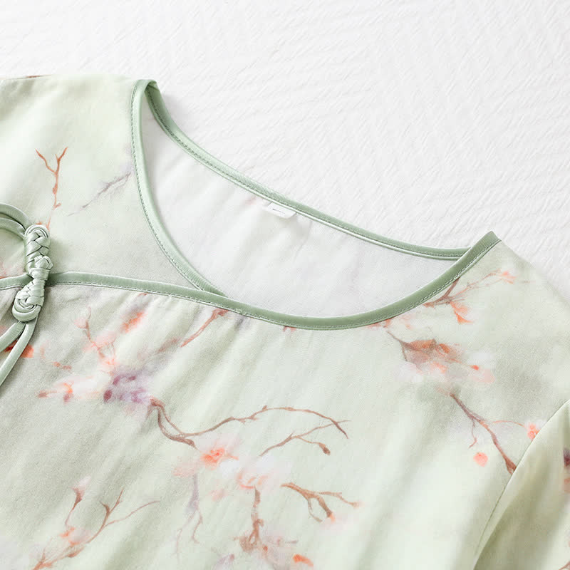 Plum Blossom Bamboo Fiber Pajama Set  - image 3