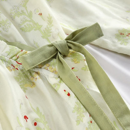 Cotton Gauze Pastoral Kimono Nightdress - image 2