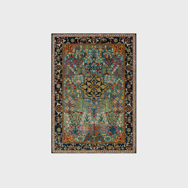 Bohemian Floral Anti-slip Indoor Outdoor Rug - image 5