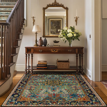 Bohemian Floral Anti-slip Indoor Outdoor Rug - image 1