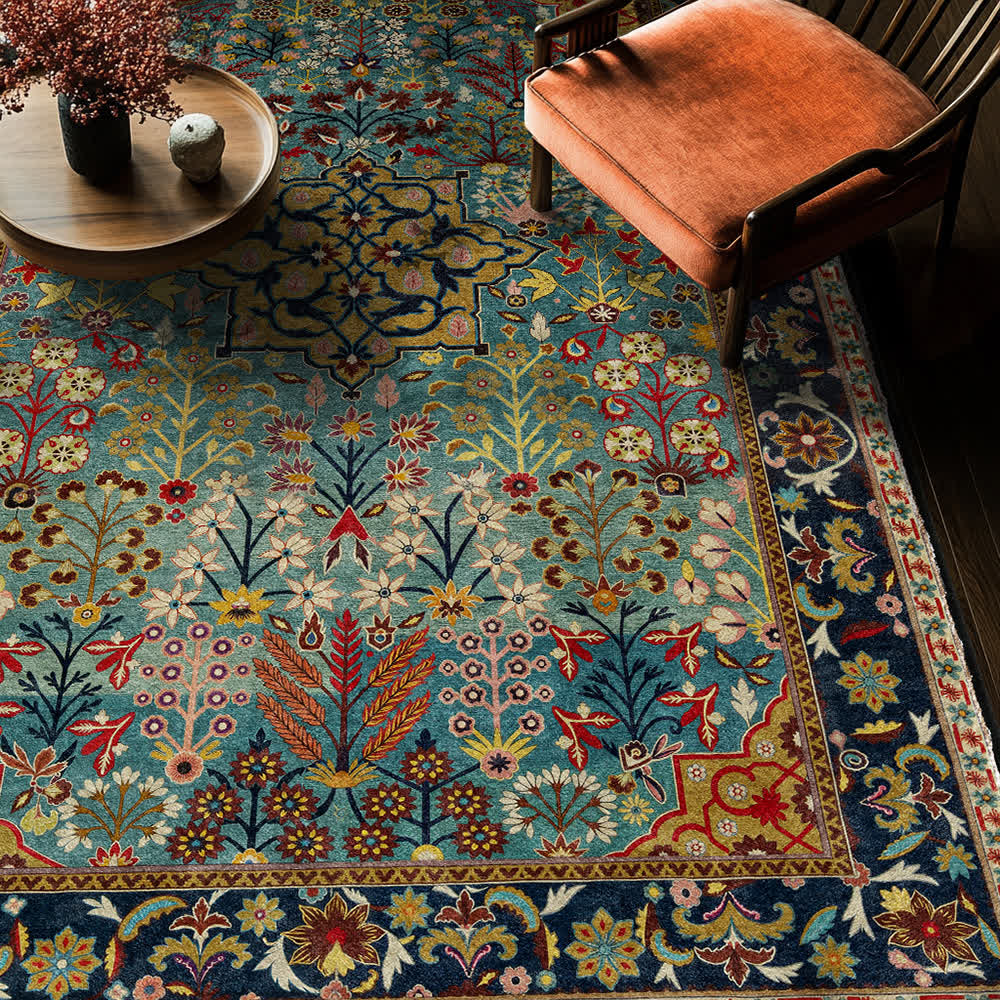Bohemian Floral Anti-slip Indoor Outdoor Rug - image 3