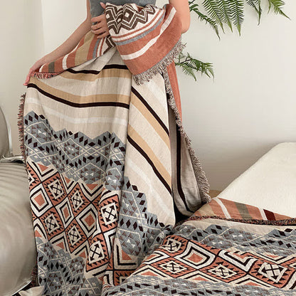 Ethnic Style Four-layer Cotton Gauze Tassel Quilt - image 6
