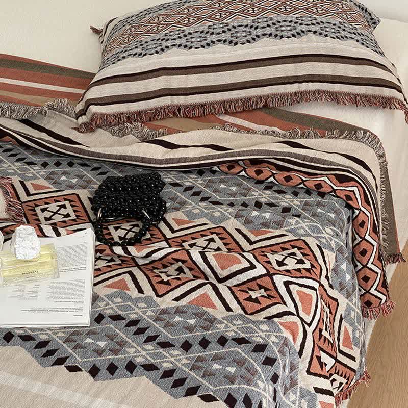 Ethnic Style Four-layer Cotton Gauze Tassel Quilt - image 7