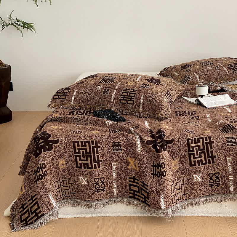 Retro Four-layer Cotton Gauze Tassel Quilt - image 3