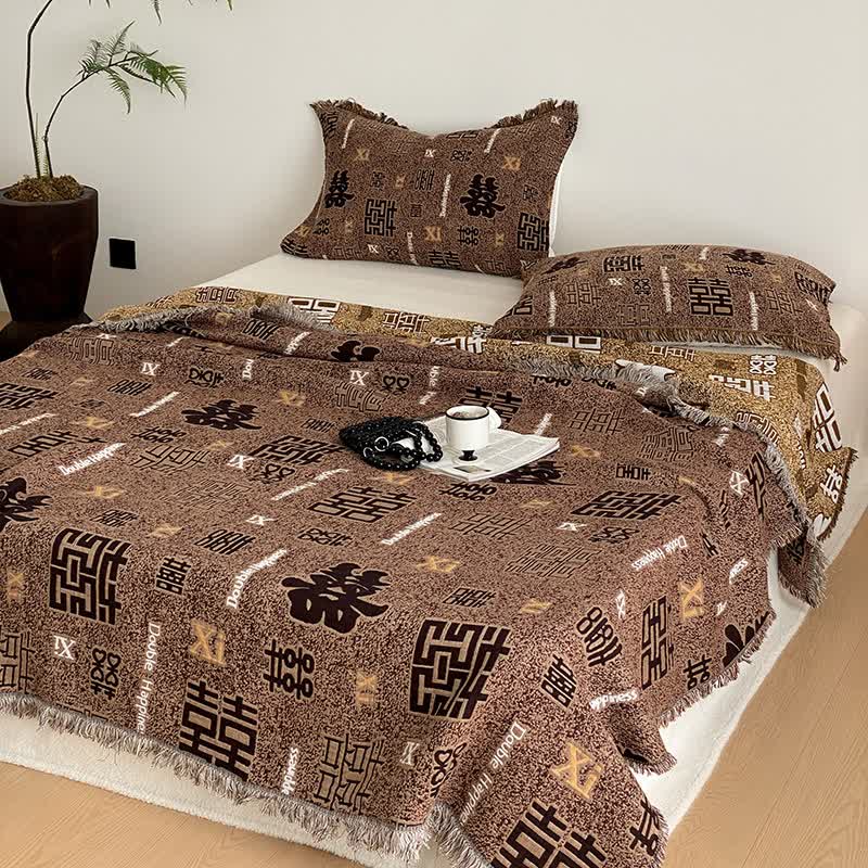 Retro Four-layer Cotton Gauze Tassel Quilt - image 1