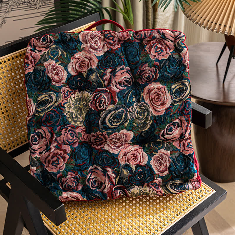 Vintage Rose Comfy Floor Chair Cushion - 18" x 18" x 4" - image 0