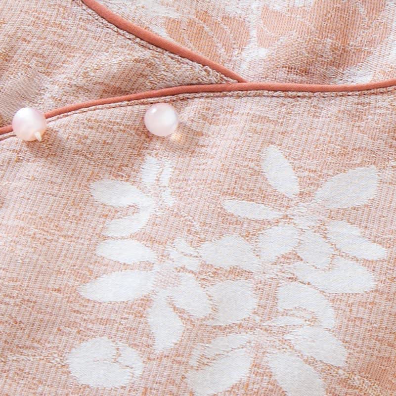 Yarn-dyed Cotton Vintage Jacquard Bead Button Loungewear - image 5