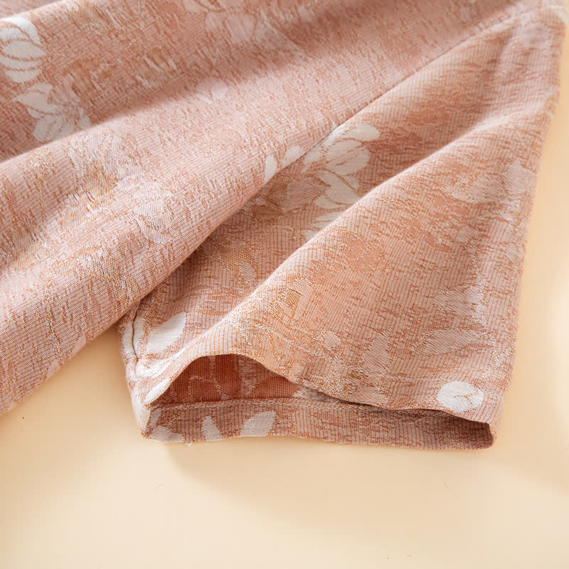 Yarn-dyed Cotton Vintage Jacquard Bead Button Loungewear - image 9