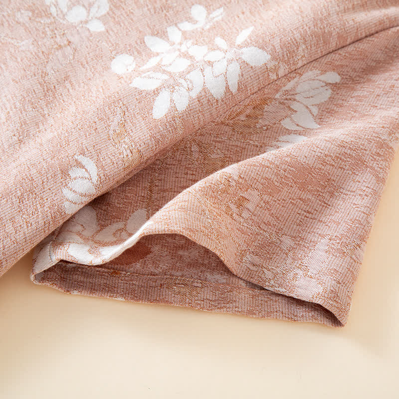 Yarn-dyed Cotton Vintage Jacquard Bead Button Loungewear - image 11