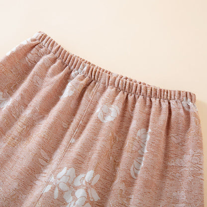 Yarn-dyed Cotton Vintage Jacquard Bead Button Loungewear - image 7