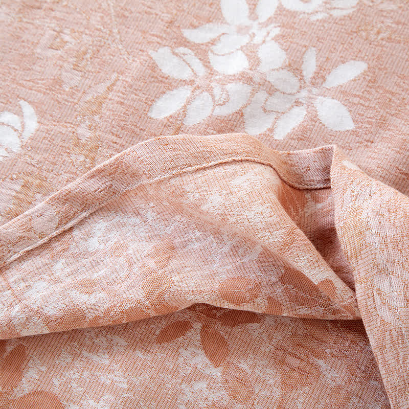 Yarn-dyed Cotton Vintage Jacquard Bead Button Loungewear - image 12