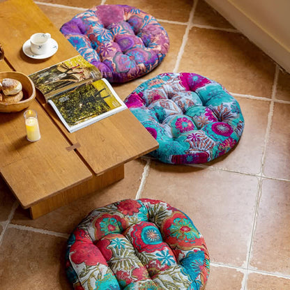 Bohemian Floral Decorative Comfy Floor Cushion - image 2