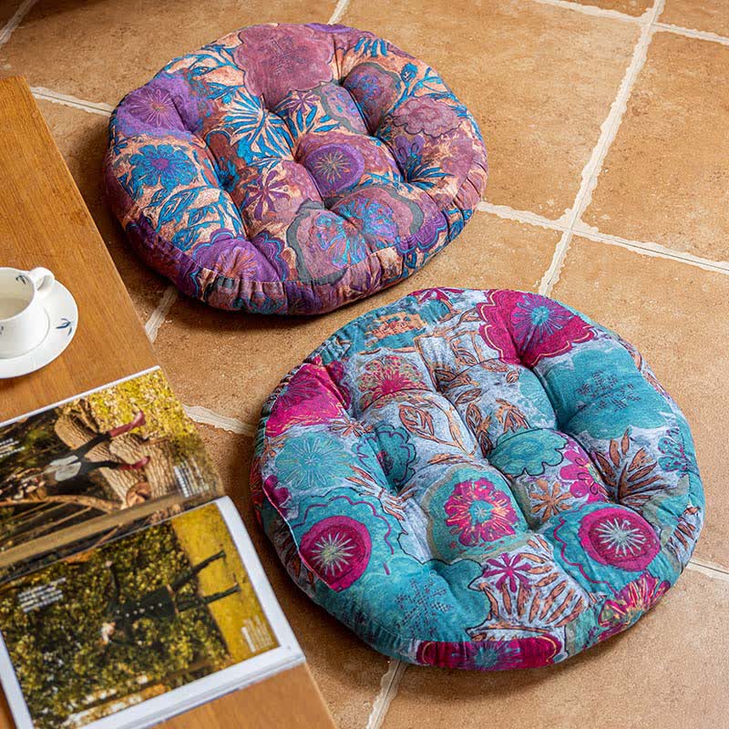 Bohemian Floral Decorative Comfy Floor Cushion - image 3