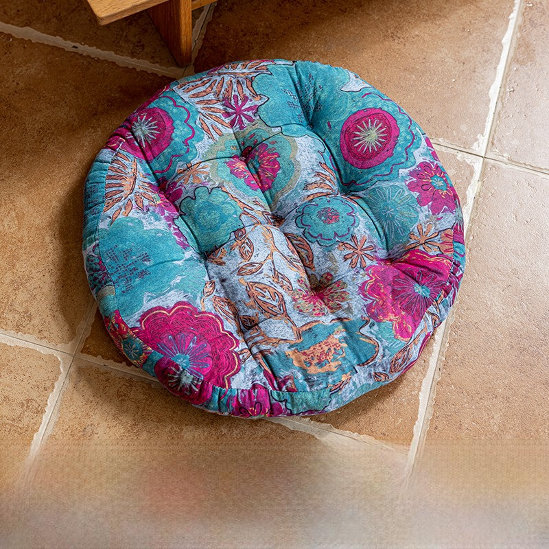 Bohemian Floral Decorative Comfy Floor Cushion - image 8