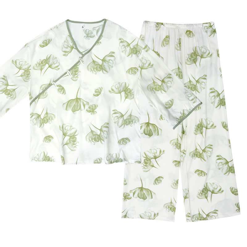 Knotted Buttons Refresh Floral Loungewear Set - image 3