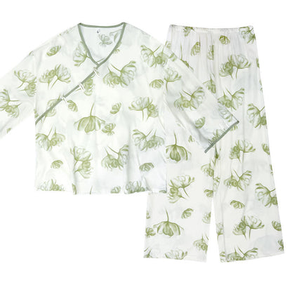 Knotted Buttons Refresh Floral Loungewear Set - image 3
