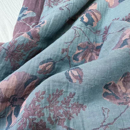 Elegant Floral Pure Cotton Double-layer Summer Quilt - image 5