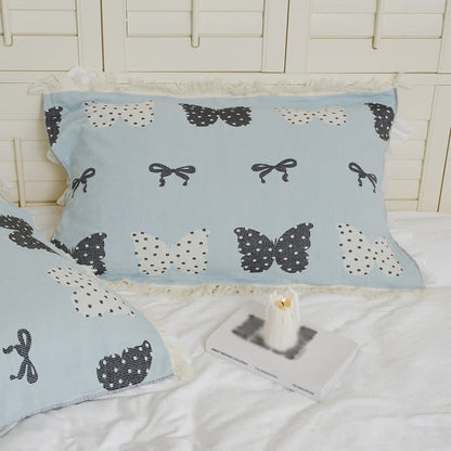 Butterfly Bowknot Pure Cotton Gauze Soft Tassel Quilt - image 11