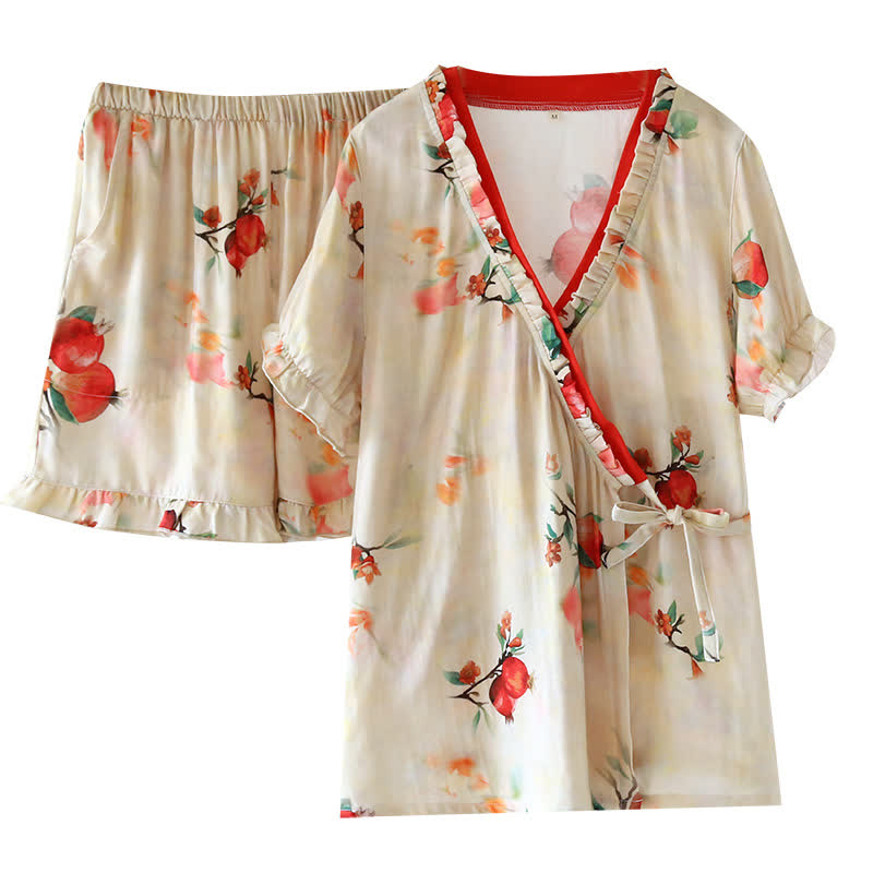 Pomegranate Print Bamboo Cotton Loungewear - image 14