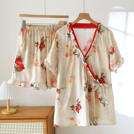 Pomegranate Print Bamboo Cotton Loungewear - XL - image 0