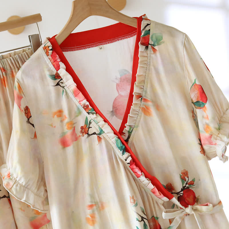 Pomegranate Print Bamboo Cotton Loungewear - image 2