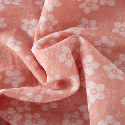 Retro Floral Cotton Yarn-dyed Jacquard Pajama Set - image 7
