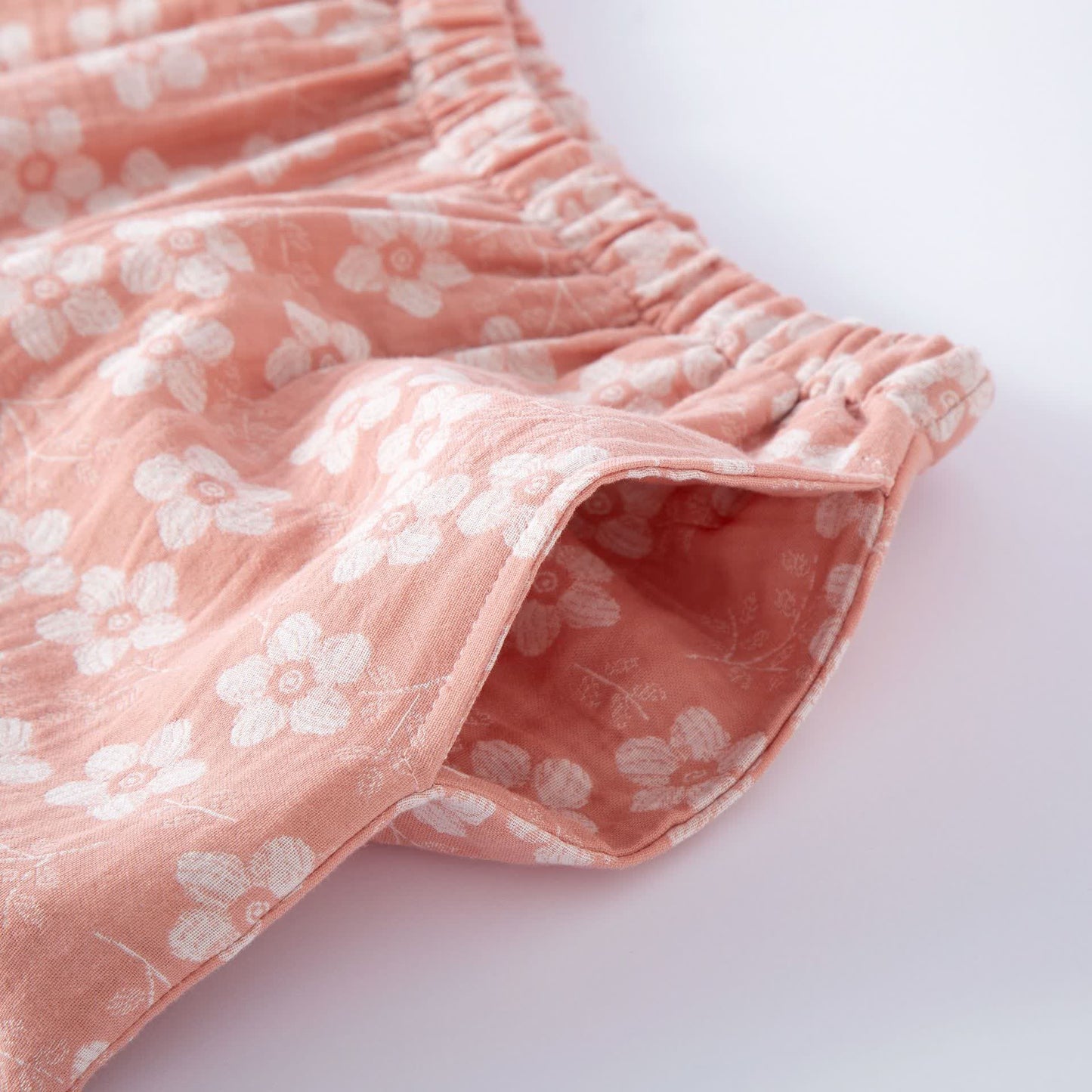 Retro Floral Cotton Yarn-dyed Jacquard Pajama Set - image 10