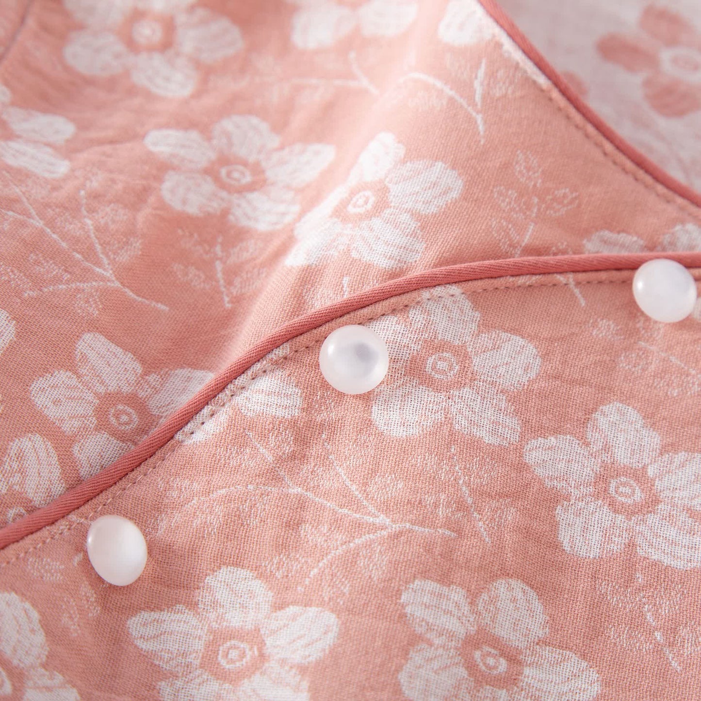 Retro Floral Cotton Yarn-dyed Jacquard Pajama Set - image 13